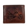 Kožená peněženka tmavě hnědá - motorka 104