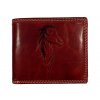Kožená peněženka červená - kůň 104