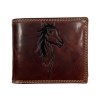 Kožená peněženka tmavě hnědá - kůň 104