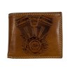 Kožená peněženka hnědá - motor 104