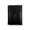 Kožená peněženka černá - kůň 106