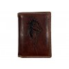 Kožená peněženka tmavě hnědá - kůň 106