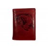 Kožená peněženka červená - kůň 107