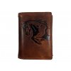 Kožená peněženka tmavě hnědá - kůň 107