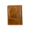 Kožená peněženka hnědá - motorka 105