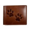 Kožená peněženka s motivem - psí stopy 1022