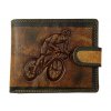 Kožená peněženka s motivem - cyklista 117