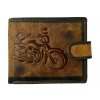 Kožená peněženka s motivem - motorka 117/1