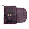 Dámská kožená peněženka s růží - fialová 4429