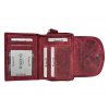Dámská kožená peněženka s růží - červená 4429/1