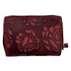 Dámská kožená peněženka s růží - červená 4429/1
