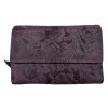 Dámská kožená peněženka s květinami - fialová 4415