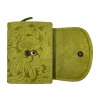 Dámská kožená peněženka s květinami - žlutá 4418/2