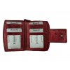 Dámská kožená peněženka s květinami - červená 2009