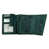 Dámská kožená peněženka s květinami - zelená 777