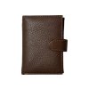 Kožená peněženka na karty - hnědá 691