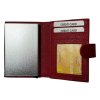 Kožená peněženka na karty - červená 691