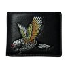 Kožená peněženka s orlem - černá 105