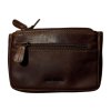 Kožená peněženka na klíče a drobné - hnědá 7CD1