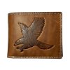 Kožená peněženka s orlem - hnědá 2217