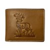 Kožená peněženka s jelenem - hnědá 2217
