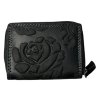 Malá kožená peněženka Roberto - černá OMA-7