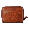 Malá kožená peněženka Roberto - oranžová OMA-7