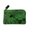 Kožená peněženka na mince Lozano - zelená FLR-2