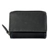 Malá kožená peněženka Roberto - černá OMA-9