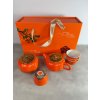 Oranžový čajový set 188