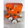 Oranžový čajový set 188