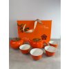 Oranžový čajový set 188