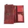 Luxusní kožená peněženka - červená 1802