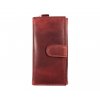 Luxusní kožená peněženka - červená 1802