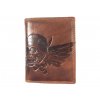 Celokožená peněženka pro motocyklisty - hnědá 2171