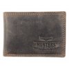 Malá kožená peněženka Hunters - hnědá 2246