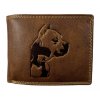 Kožená peněženka se psem - hnědá 3275