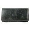 Luxusní dámská celokožená peněženka - černá 3686