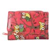 Dámská peněženka se sovičkami červená 855