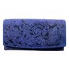 Dámská kožená peněženka s motivem - modrá 4531
