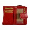 5515 1 damska kozena penezenka cervena