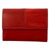 Dámská kožená peněženka - červená 449