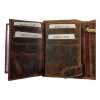 Luxusní pánská kožená peněženka - hnědá 2511