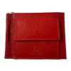 Kožená dolarovka peněženka - červená 750