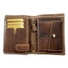 Kožená peněženka se lvem - hnědá 2426