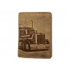 Luxusní kožená peněženka s kamionem - hnědá 3572/2