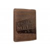 Luxusní kožená peněženka s kamionem - hnědá 3572