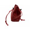 Kožený měšec - červená 3947