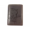 Kožená Wild peněženka s divočákem - hnědá 738