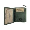 Dámská kožená peněženka s květinami - zelená 4411